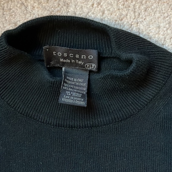 Toscano men’s black mock turtleneck sweater. - Picture 2 of 4